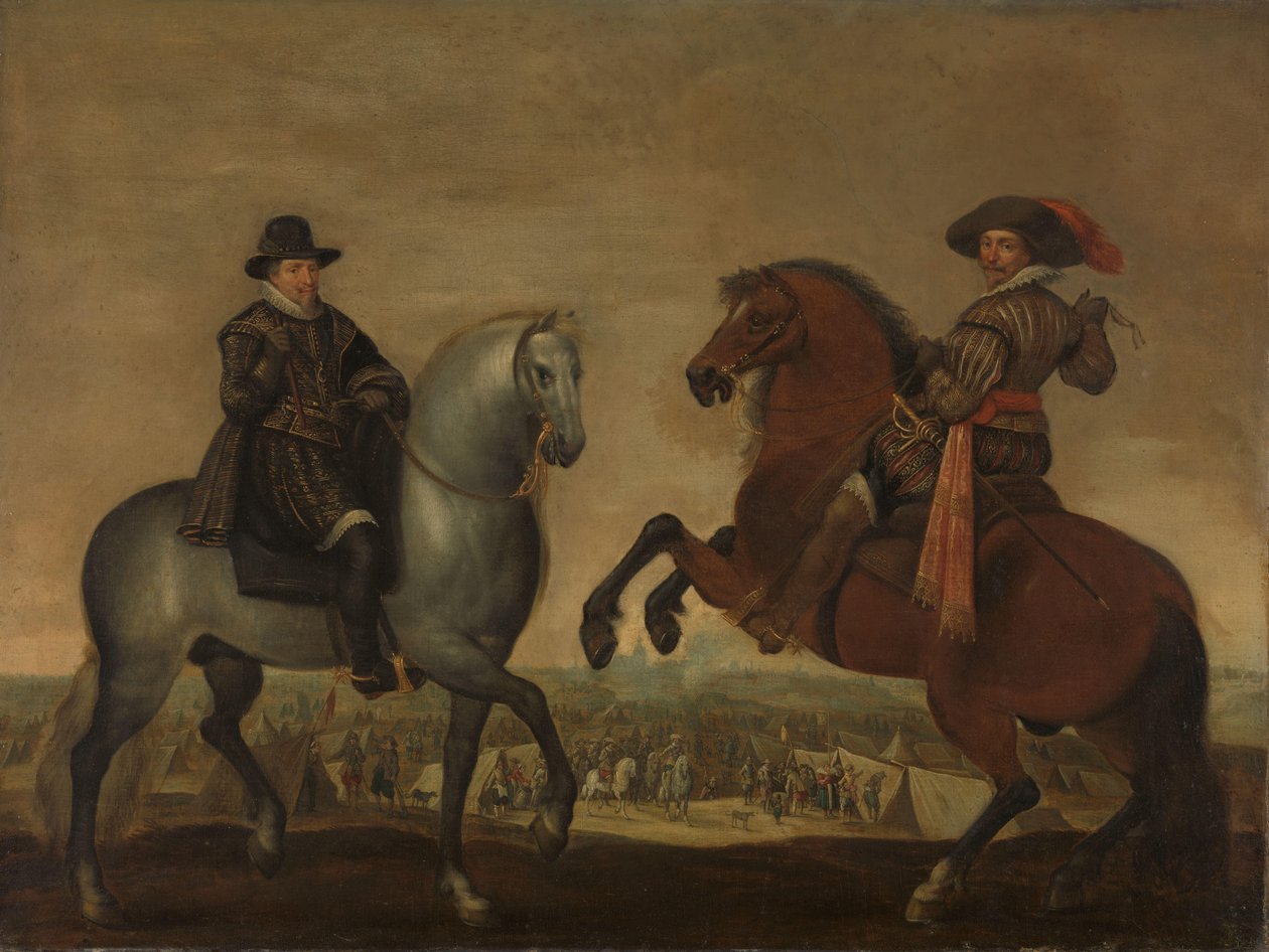 Princové Maurits a Frederik Hendrik na koni od Pauwels van Hillegaert (workshop of)