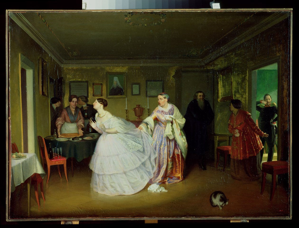 Majorův návrh na sňatek, 1851 od Pavel Andreevich Fedotov