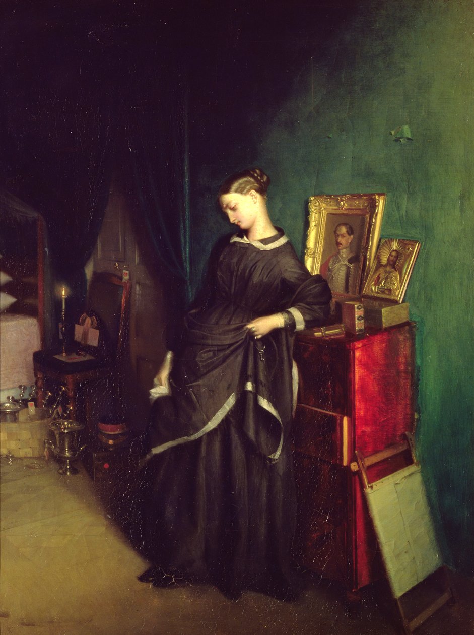 Vdova, kolem roku 1850 od Pavel Andreevich Fedotov