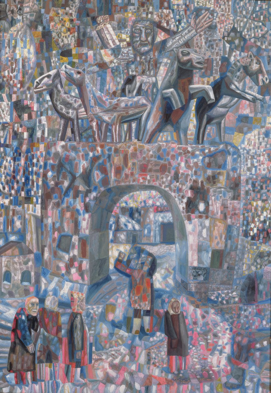Brány Narvy, 1929 (olej na papíře) od Pawel Nikolajewitsch Filonow