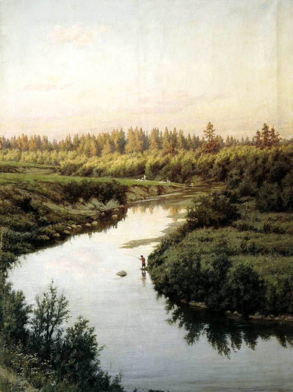 Říční krajina od Pavel Alexandrovich Briullov