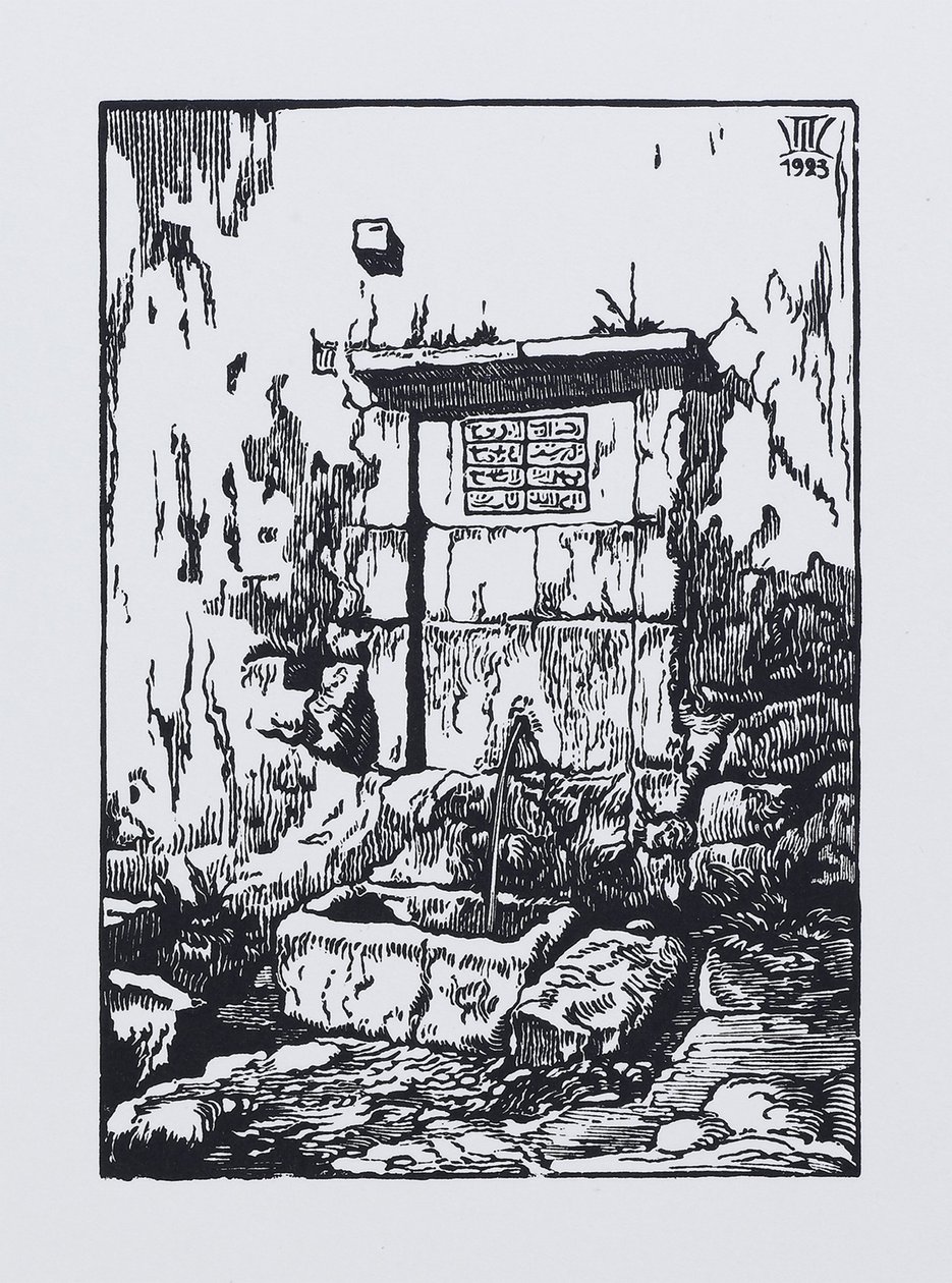 Fontána v Khans Palace v Bachchisaray, 1923 od Pavel Alexandrovich Shillingovsky