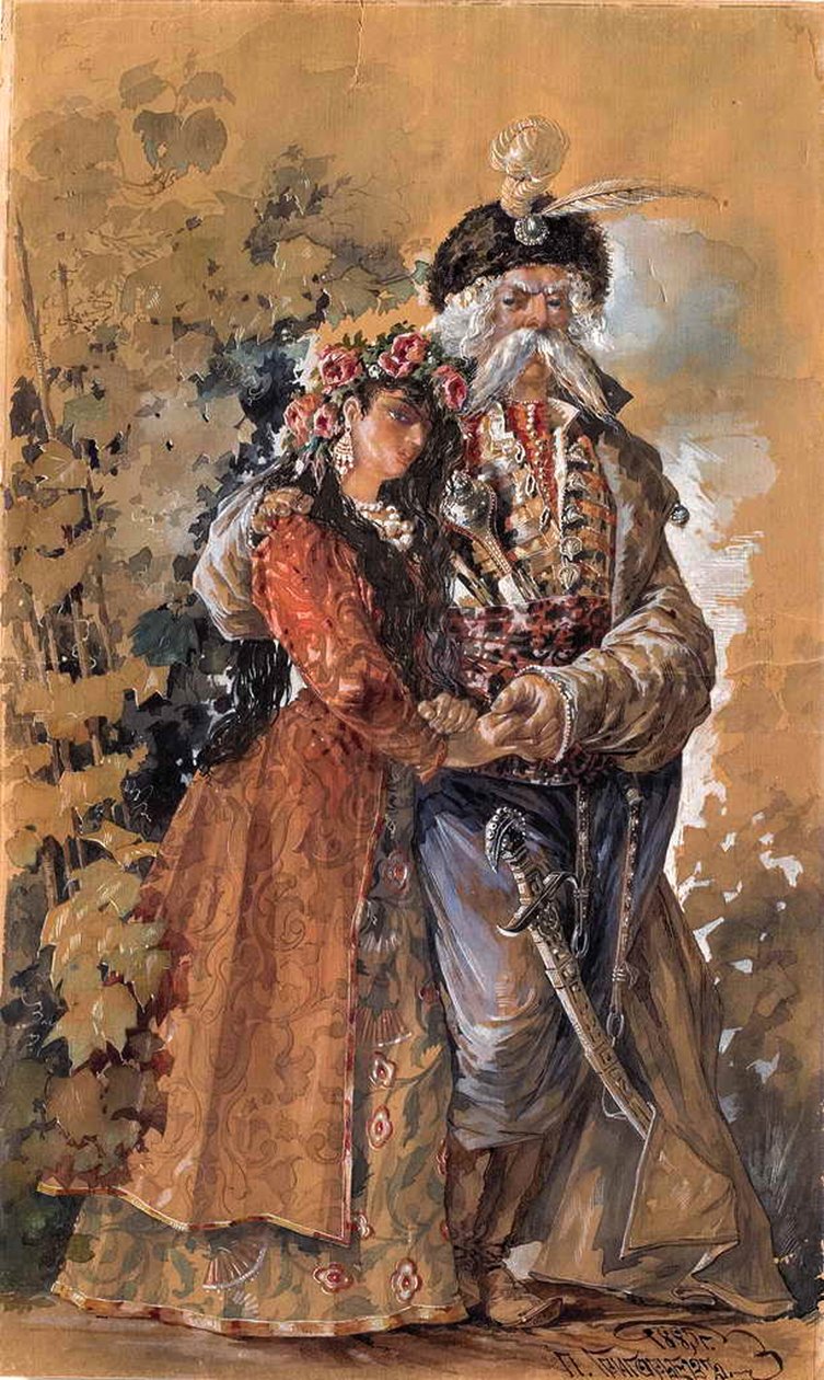 Mazepa s Marií, 1885 od Pavel Alexeyevich Grigoryev