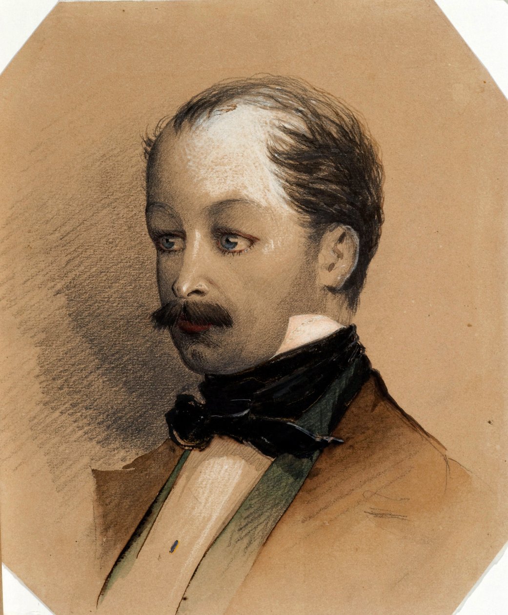 Portrét Pavla Andrejeviče Fedotova (1815-1852), peintre russe - Oeuvre Alexandra Jegoroviče Baidemana (1826-1869), vers 1852 - Portrét malíře Pavla Andrejeviče Fedotova (1815-1852) Akvarel a bílá barva na papíře Alexandra Jegoroviče od Pavel Andreevich Fedotov