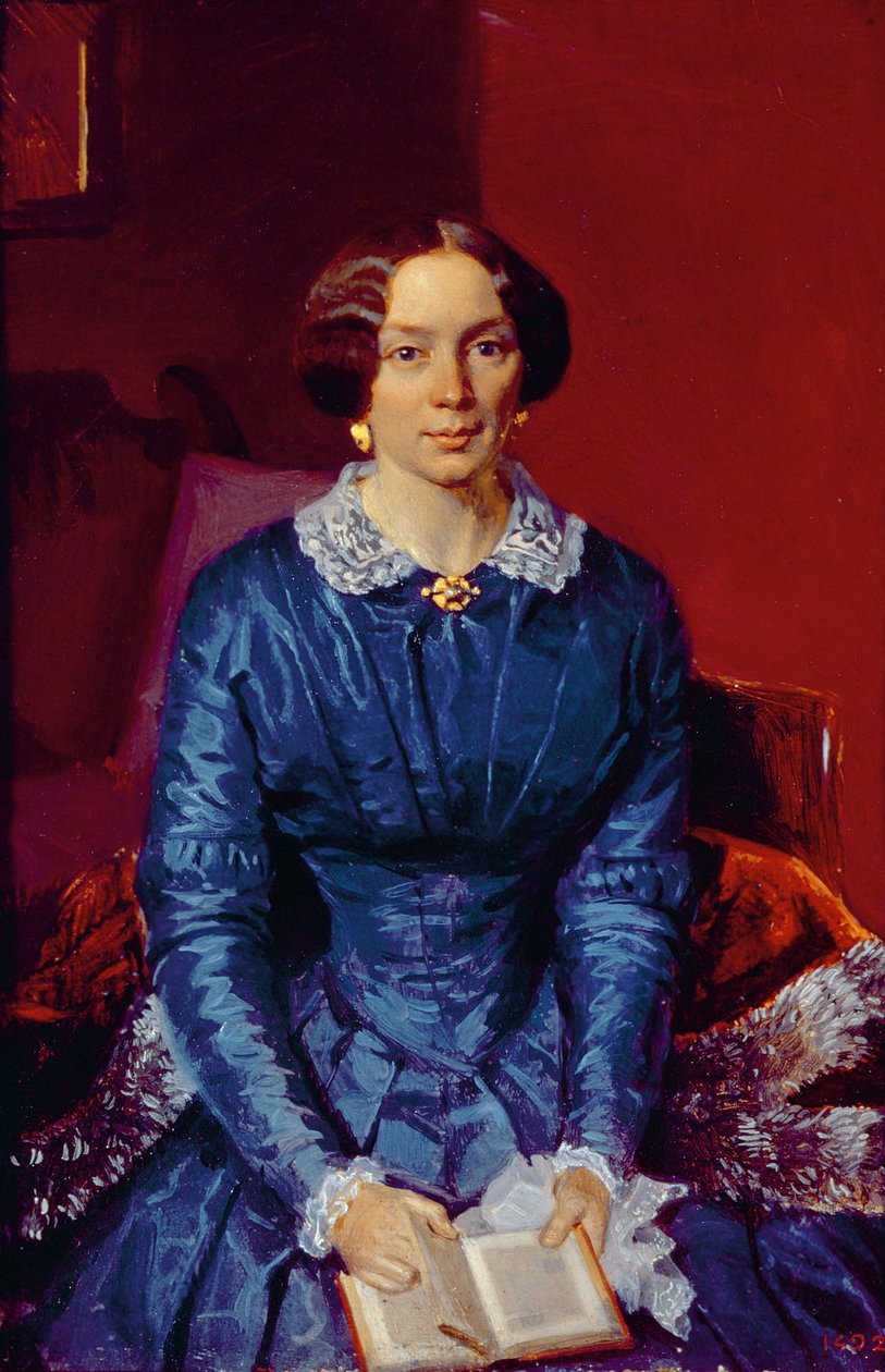 Portrét Jelizavety Petrovny Ždanovové (1818-55) 1846-47 (olej na kartě) od Pavel Andreevich Fedotov
