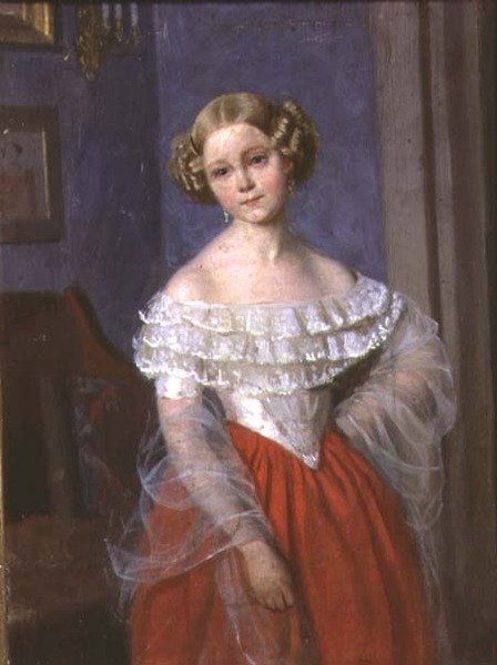 Portrét Olgy Ivanovny Demonkaly (1840-c.1927) 1851 (olej na plátně) od Pavel Andreevich Fedotov