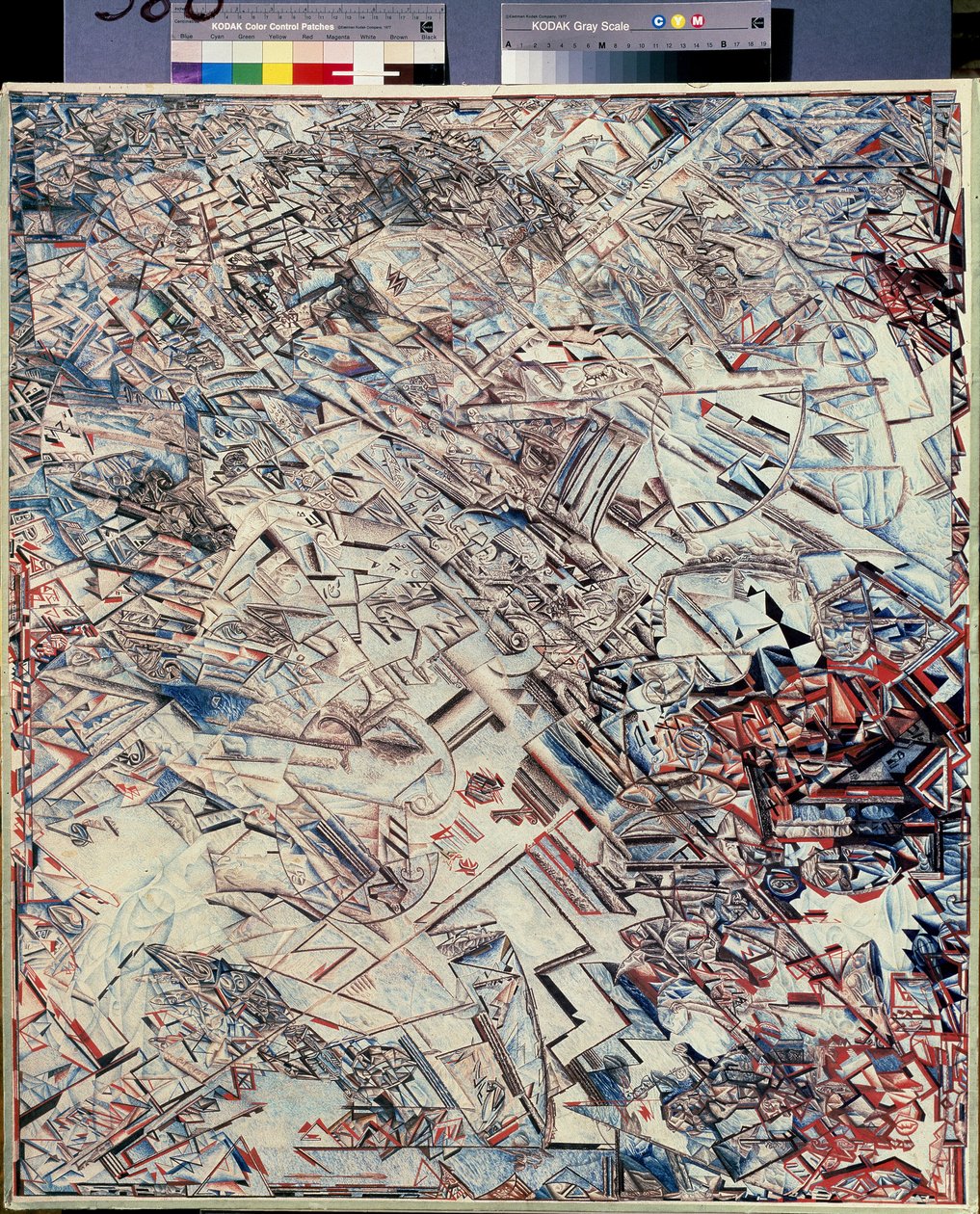 Složení. Obraz Pavla Nikolajeviče Filonova (1883-1941), olej na plátně, ruské umění, avantgarda, abstraktní umění. Státní ruské muzeum, Petrohrad. od Pawel Nikolajewitsch Filonow