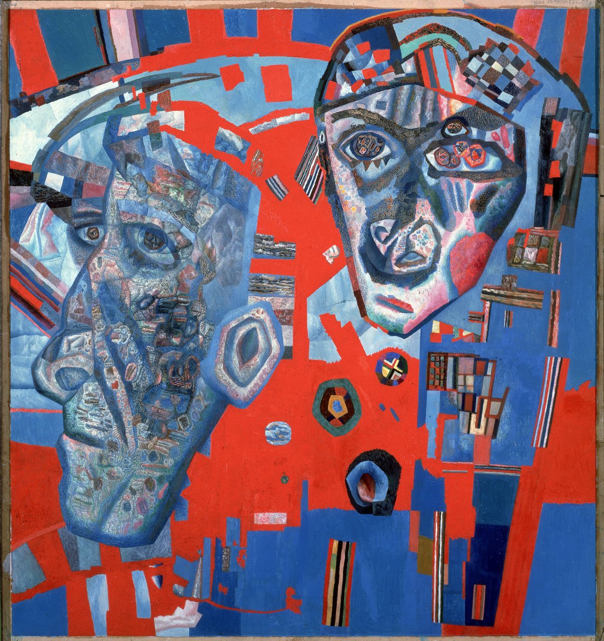 ""Dvě hlavy"" Obraz Pavla Nikolajeviče Filonova (1883-1941) 1925 Státní ruské muzeum Petrohrad od Pawel Nikolajewitsch Filonow