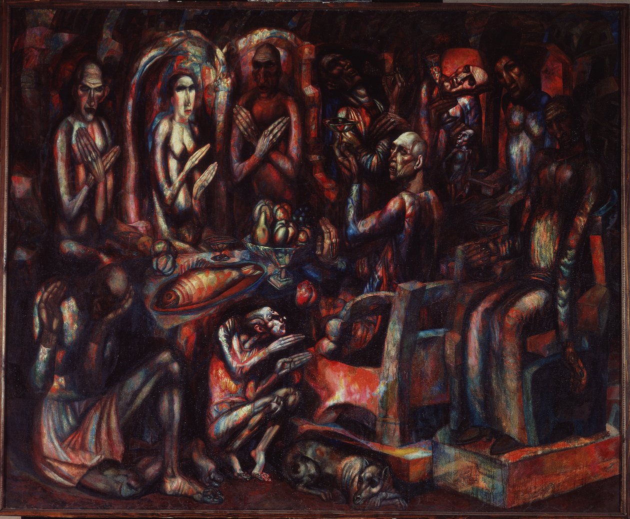 "La Fete des Rois" (Svátek králů) Obraz Pavla Nikolajeviče Filonova (1883-1941) 1913 Státní ruské muzeum, Petrohrad od Pawel Nikolajewitsch Filonow