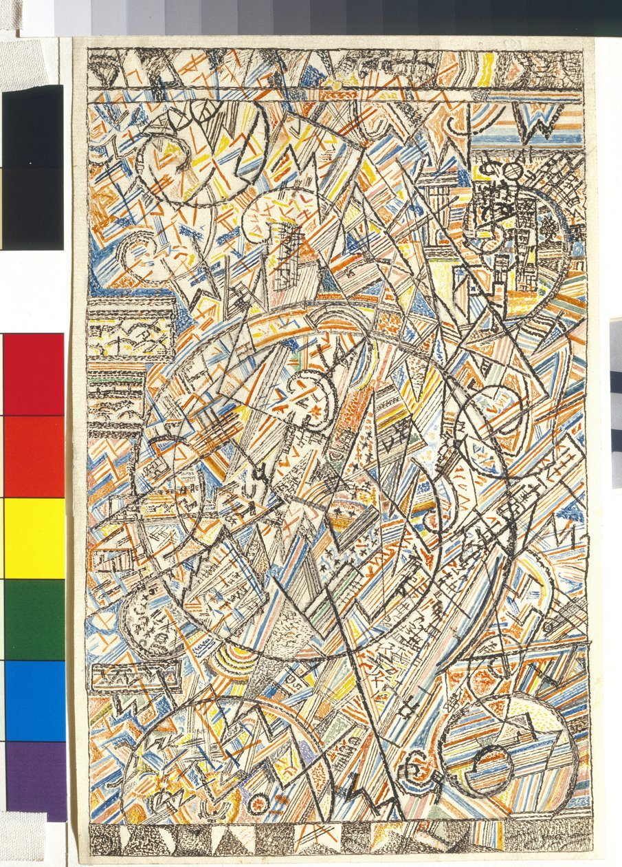 Vzorec vesmíru - dílo Pavla Nikolajeviče Filonova (1883-1941), akvarel na papíře od Pawel Nikolajewitsch Filonow