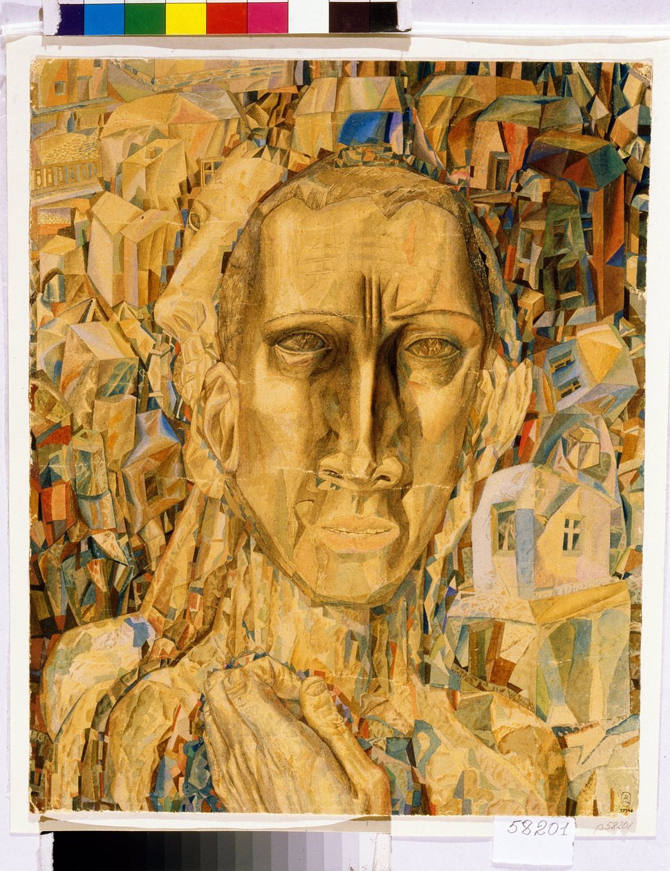 Vítěz města. (Vítěz města). Dílo Pavla Nikolajeviče Filonova (1883-1941), akvarel na kartonu od Pawel Nikolajewitsch Filonow