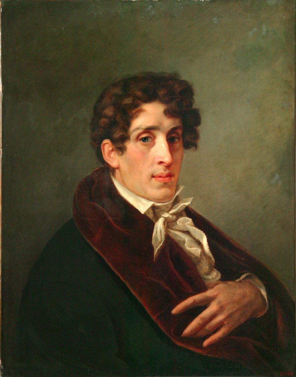 Portrét umělce hraběte Fjodora Petroviče Tolstého 1783-1873, 1809 od Pavel Nikolayevich Michaylov