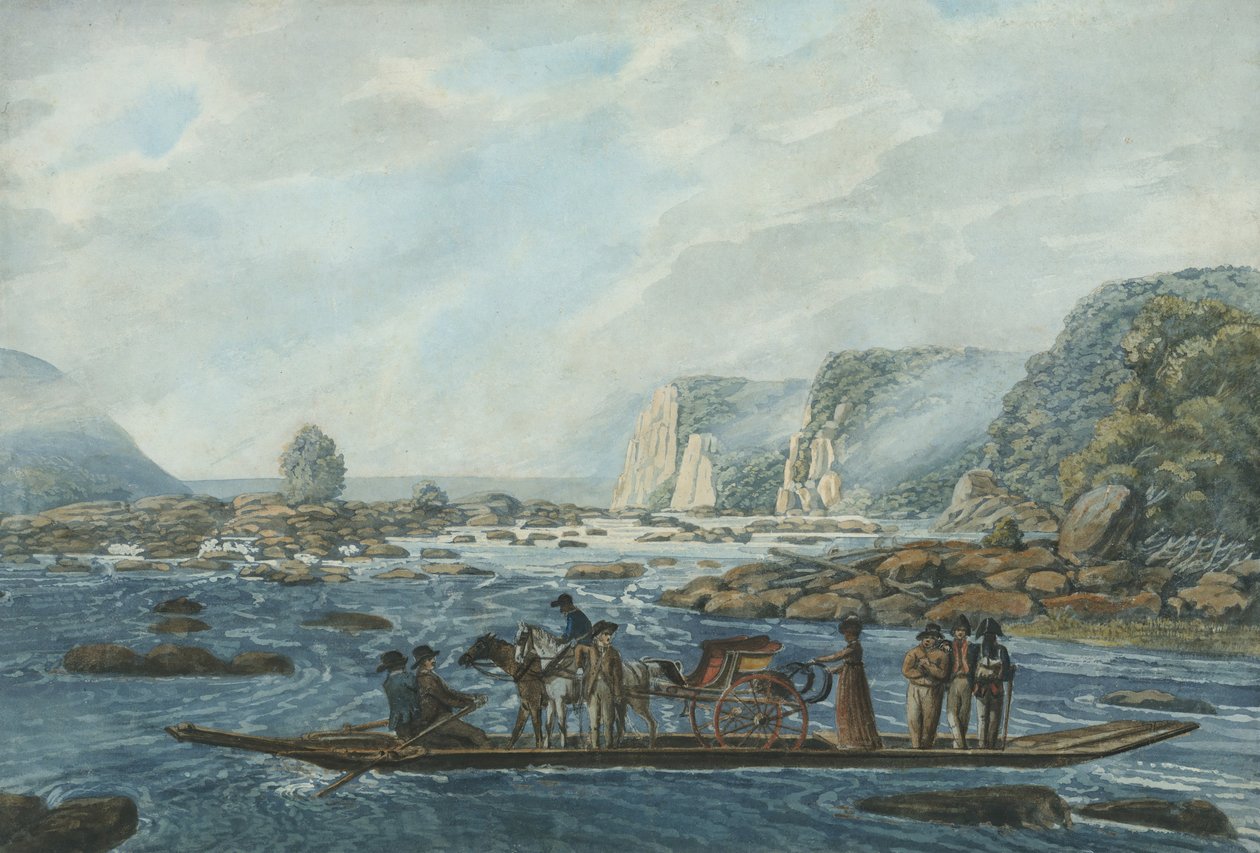 Trajektová scéna na Susquehanna u Wright
