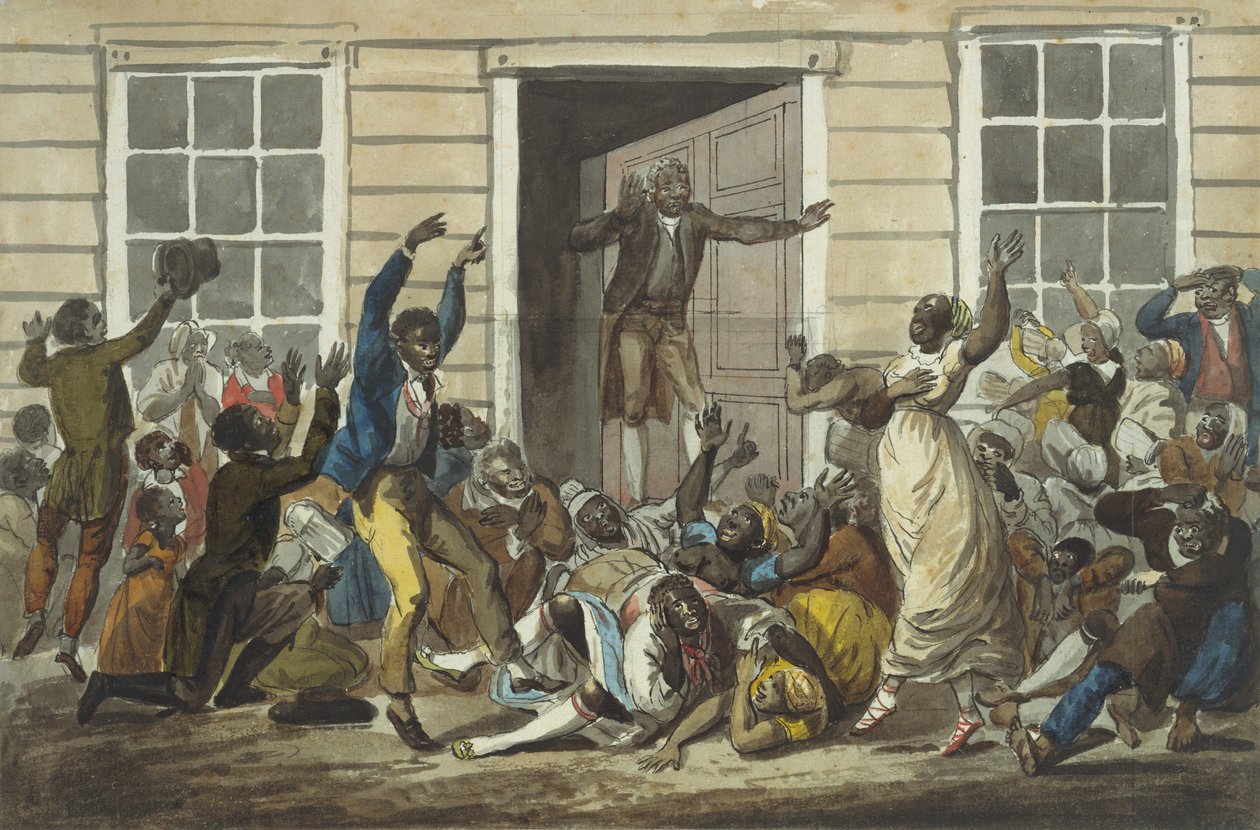 Černí metodisté pořádající modlitební setkání, 1811-ca. 1813. od Pavel Petrovic Svin
