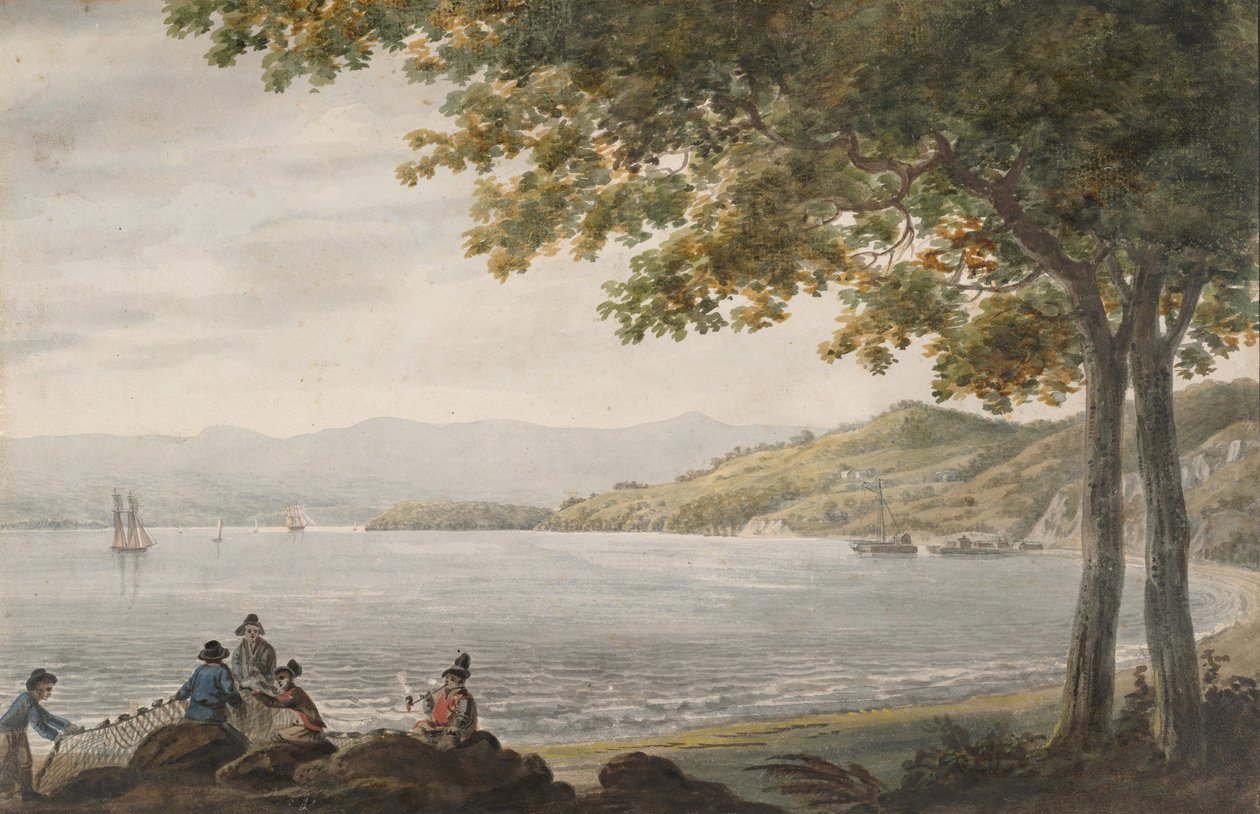 Shad Fishermen na břehu řeky Hudson, 1811-ca. 1813. od Pavel Petrovic Svin