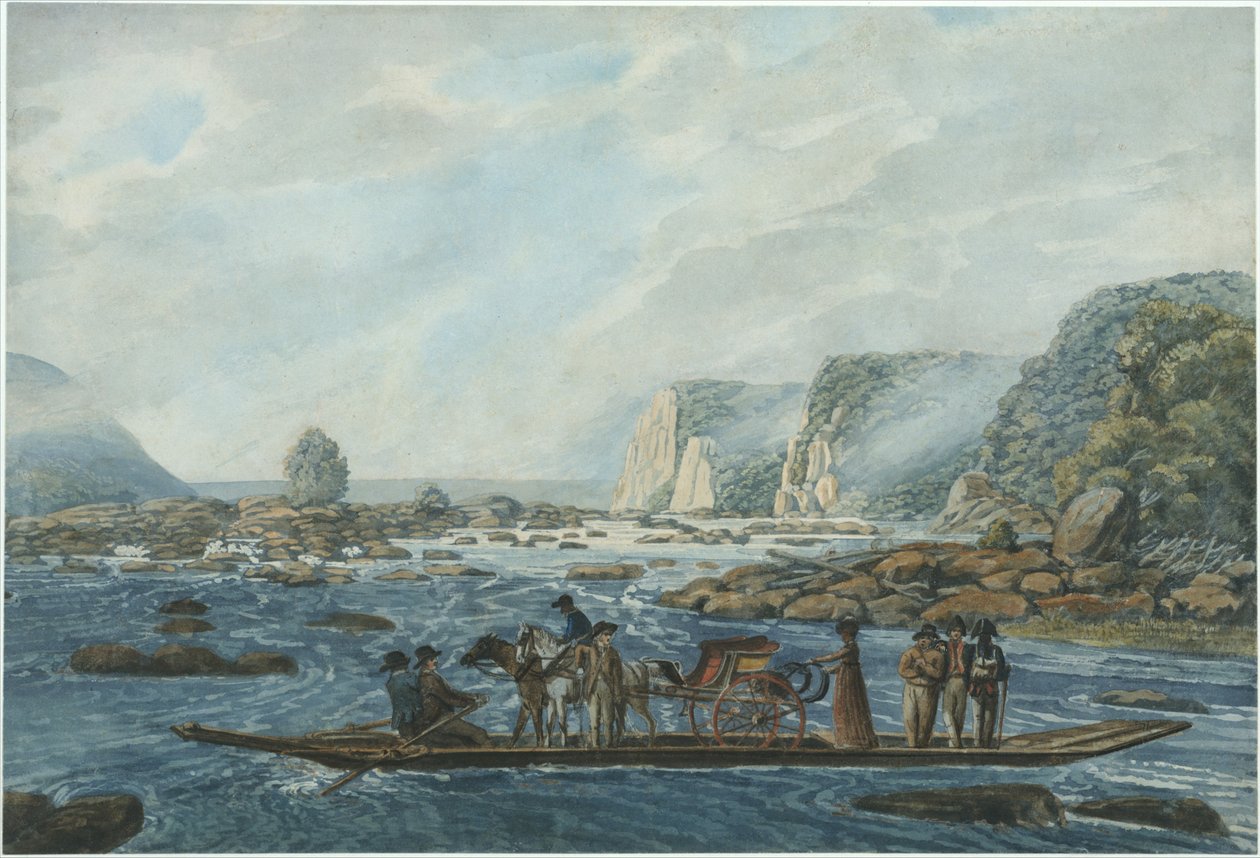 Trajektová scéna na Susquehanna u Wright