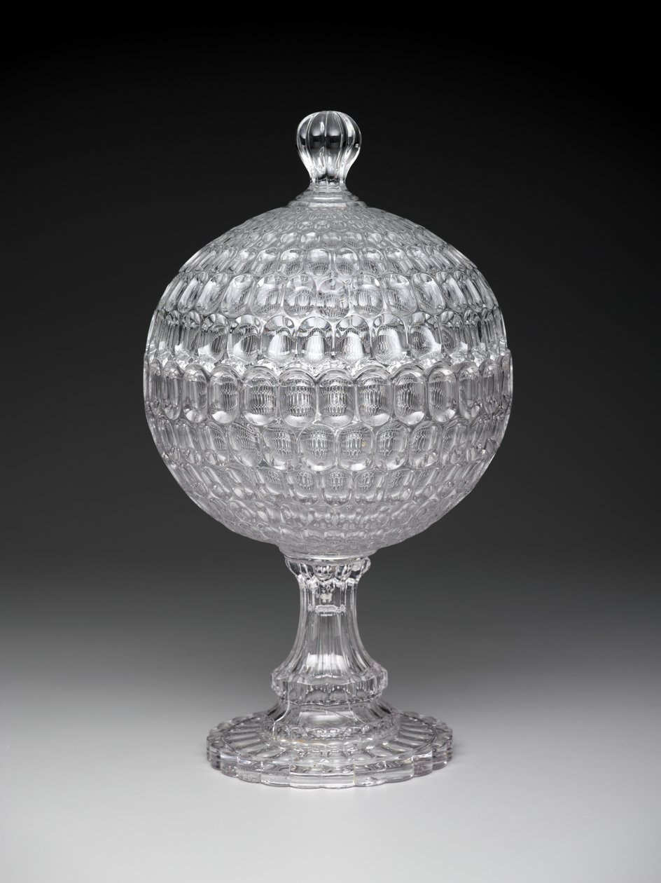 Kompot obalený "Argus", cca 1855-75 (lisované sklo) od Pears and Co. Pittsburgh Bakewell