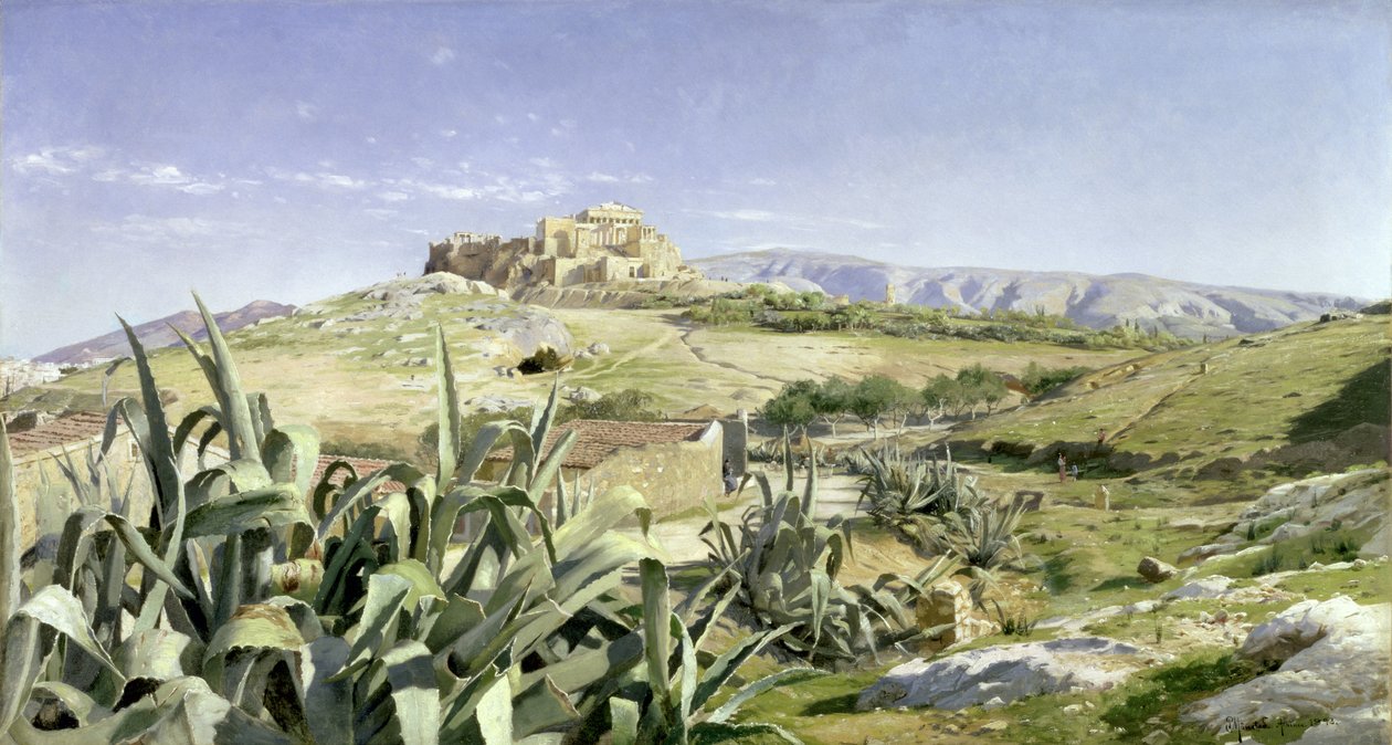 Pohled směrem k Akropoli, 1893 od Peder Monsted