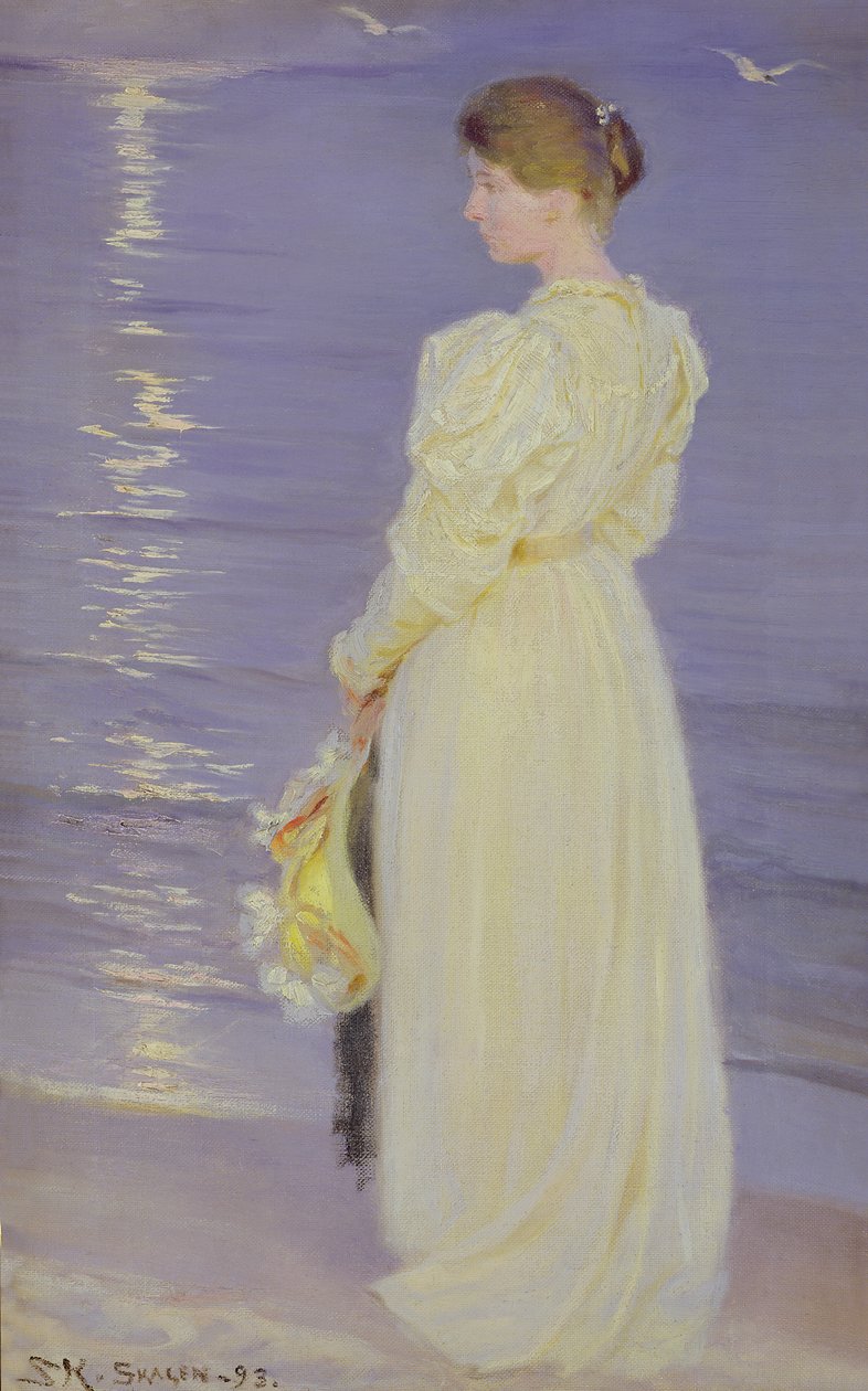 Žena v bílém na pláži, 1893 od Peder Severin Krøyer