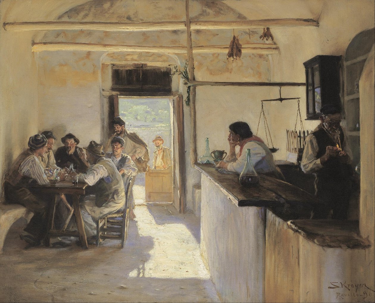 Osteria v Ravellu. od Peder Severin Krøyer