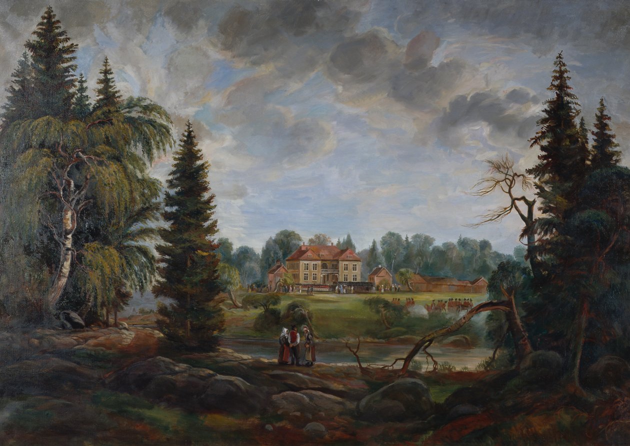 Budova Eidsvoll (malba) od Peder (after) Balke
