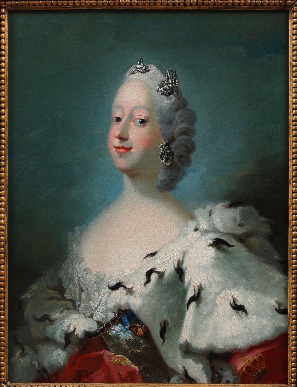 ""Portrét Louise Velké Británie, královny Dánska (1724-1751)"" Malba Pedera Alse (1726-1776) kolem roku 1750 Sbírka Davida od Peder Als