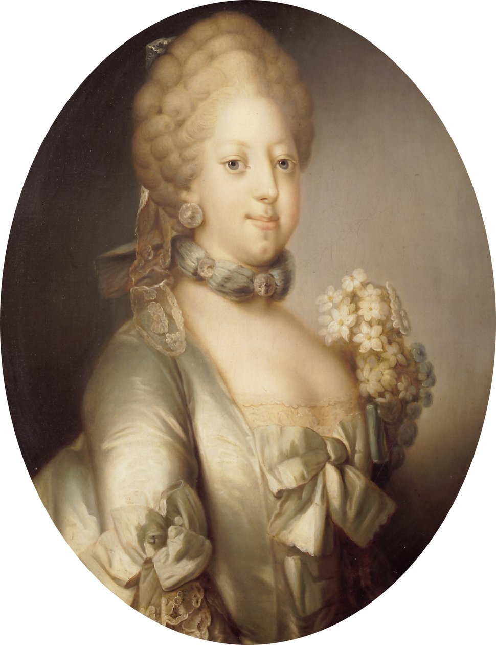 Portrét Caroline Matildy z Velké Británie 1751-1775, dánské královny, cca 1767. od Peder Als