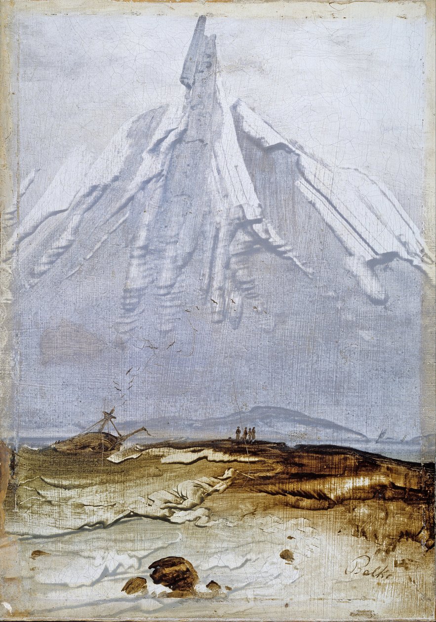 Pobřežní krajina s vrakem od Peder Balke