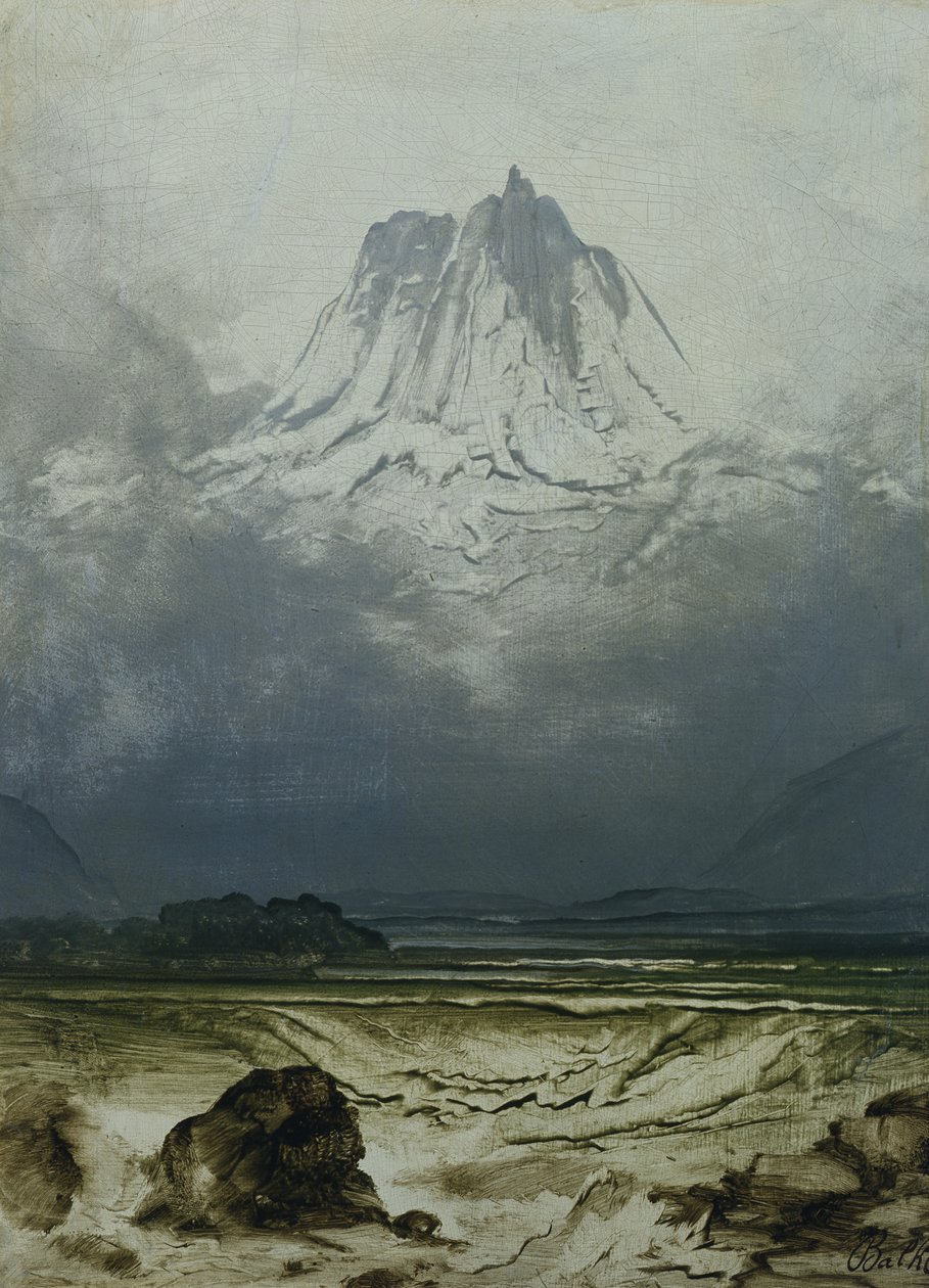 Krajinná studie, Severní Norsko (olej na panelu) od Peder Balke