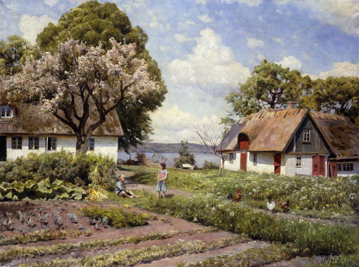 Děti na selském dvoře od Peder Monsted