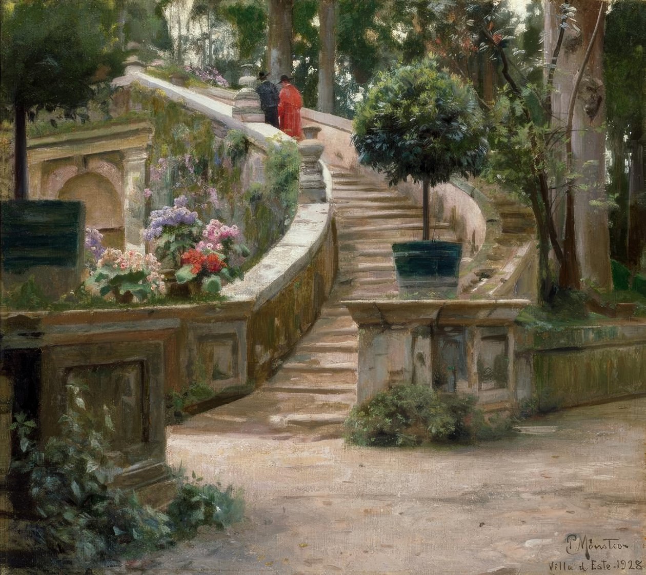 V parku Villa dEste od Peder Monsted