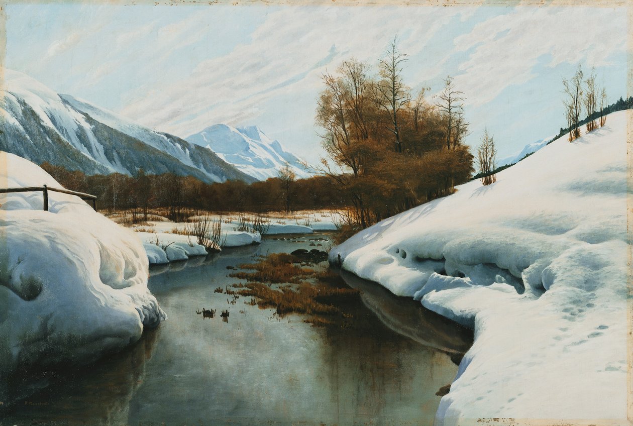 Nedaleko La Punt, St. Moritz v údolí Engadin od Peder Monsted