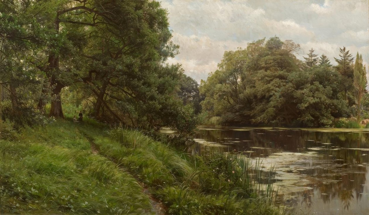 P.Mönsted, letní den u vody od Peder Monsted