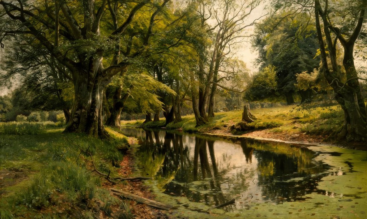 Stále voda v lese od Peder Monsted