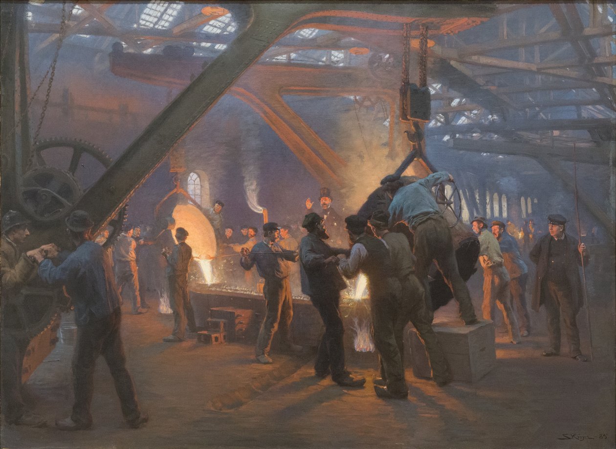 Burmeister a Wain Iron Foundry od Peder Severin Krøyer