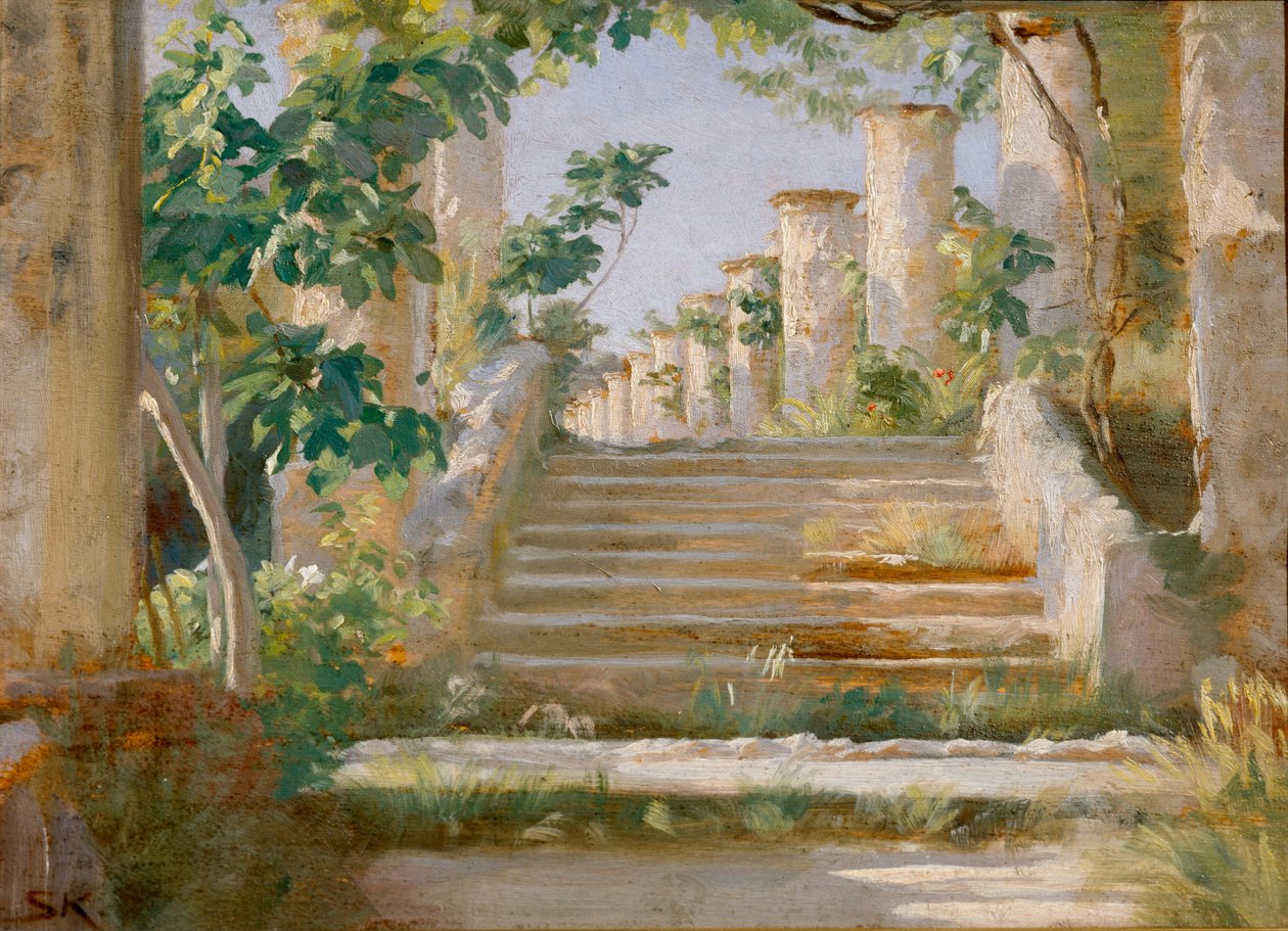Lodžie v Ravellu od Peder Severin Kroyer