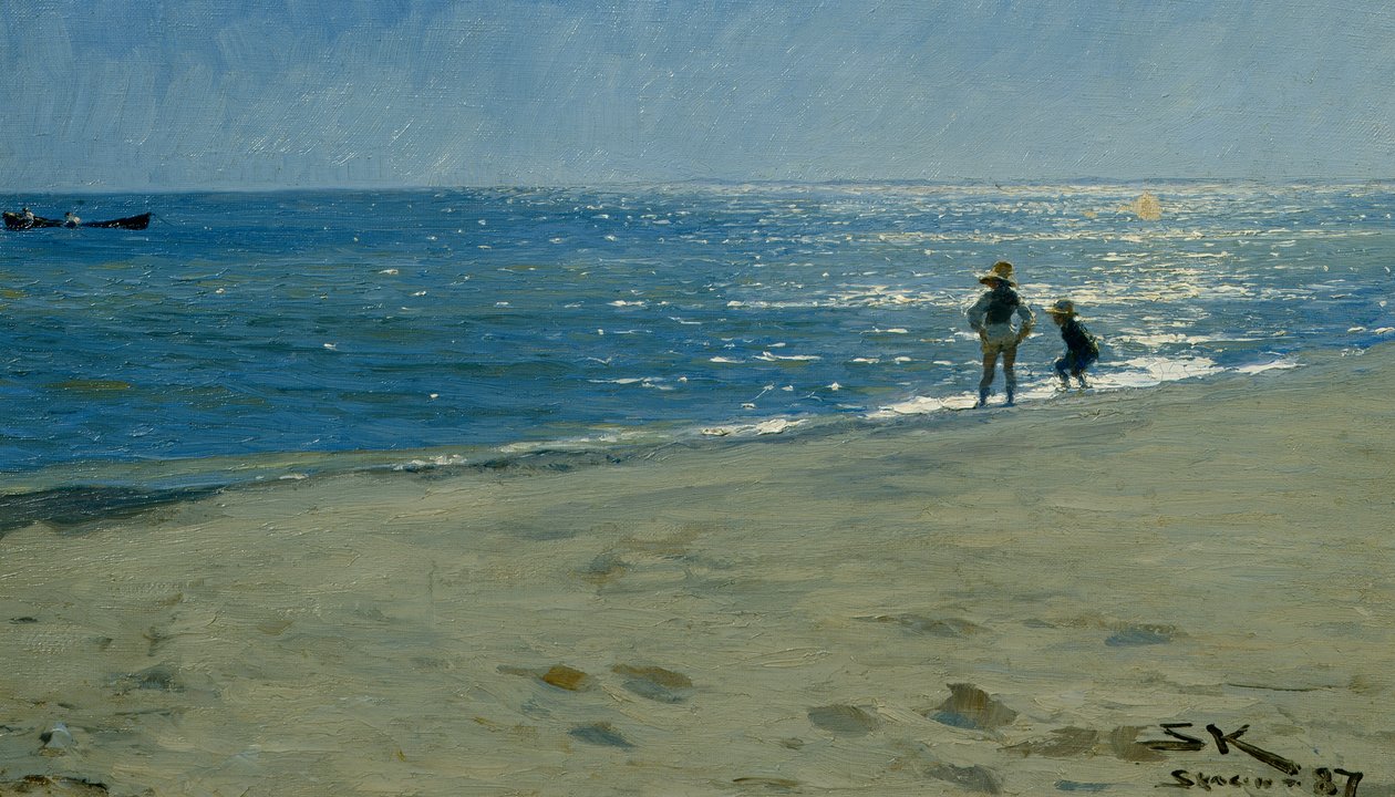 Slunce se třpytí nad mořem, Skagene od Peder Severin Krøyer