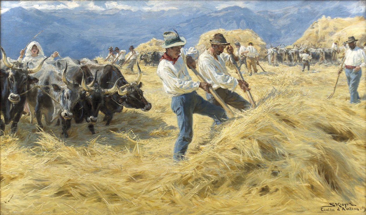 Mlácení v Abruzzi od Peder Severin Krøyer