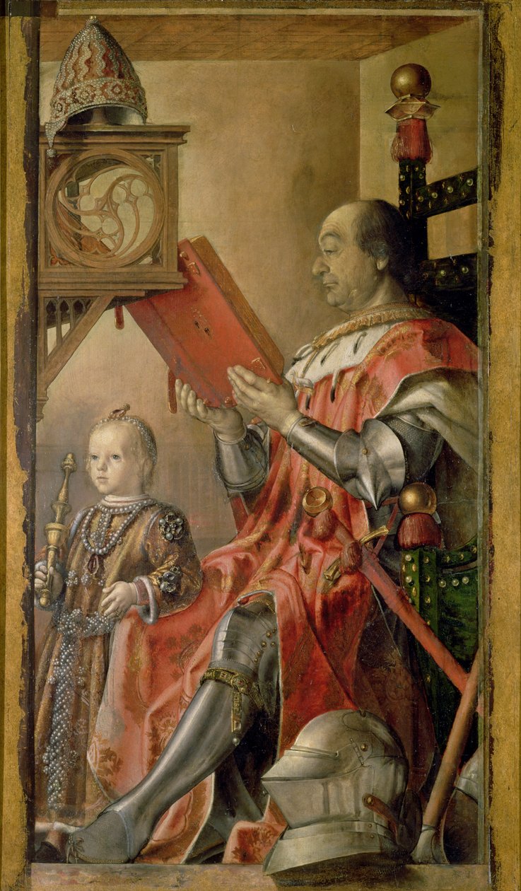 Portrét Federiga da Montefeltro, vévody z Urbina (1422-82) a jeho syna Guidobalda (zemř. 1508) od Pedro Berruguete