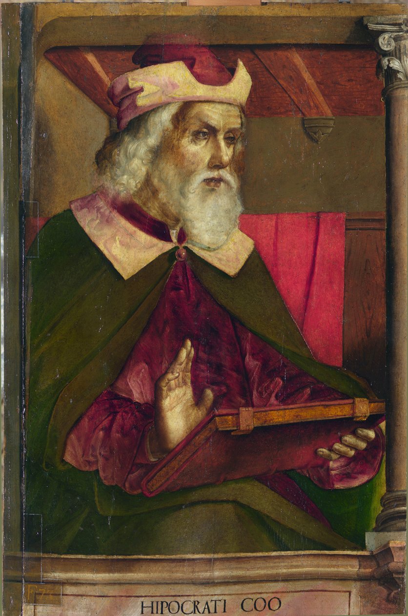Hippokrates, kolem 1473-75 (olej na dřevě) od Pedro Berruguete