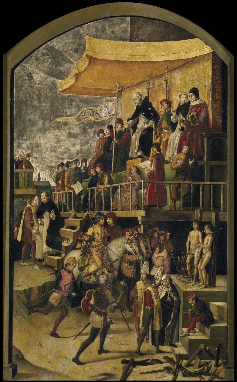 Saint Dominic předsedá Auto da Fe, c. 1495 od Pedro Berruguete