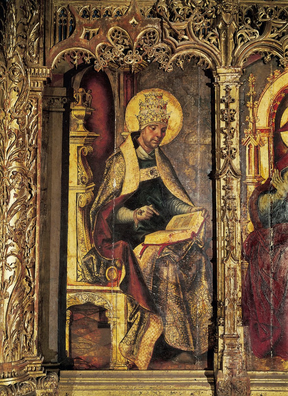 Sv. Řehoř Veliký, obraz od Pedra Berruguete, kolem 1449-1503 od Pedro Berruguete