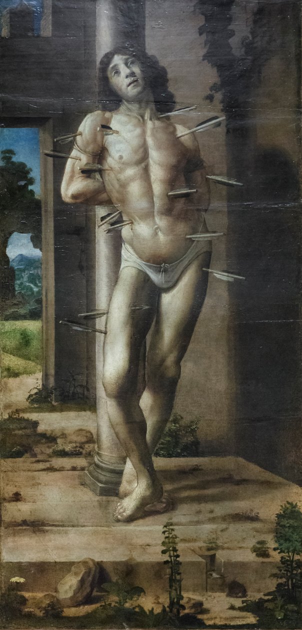 Svatý Šebestián, asi 1476-82 (olej na desce) od Pedro Berruguete