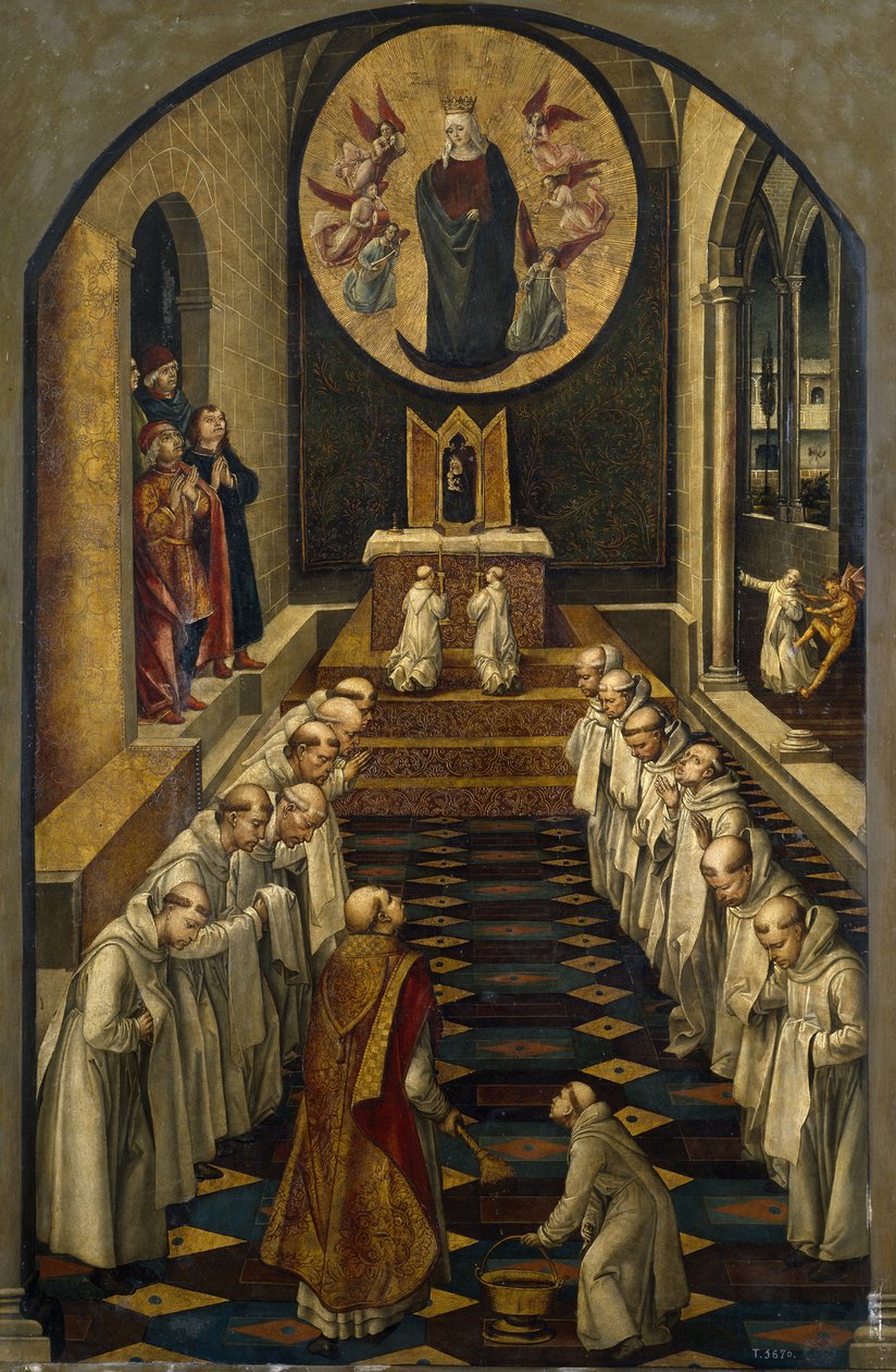 Zjevení Panny Marie dominikánské komunitě, 1493-1499 od Pedro Berruguete