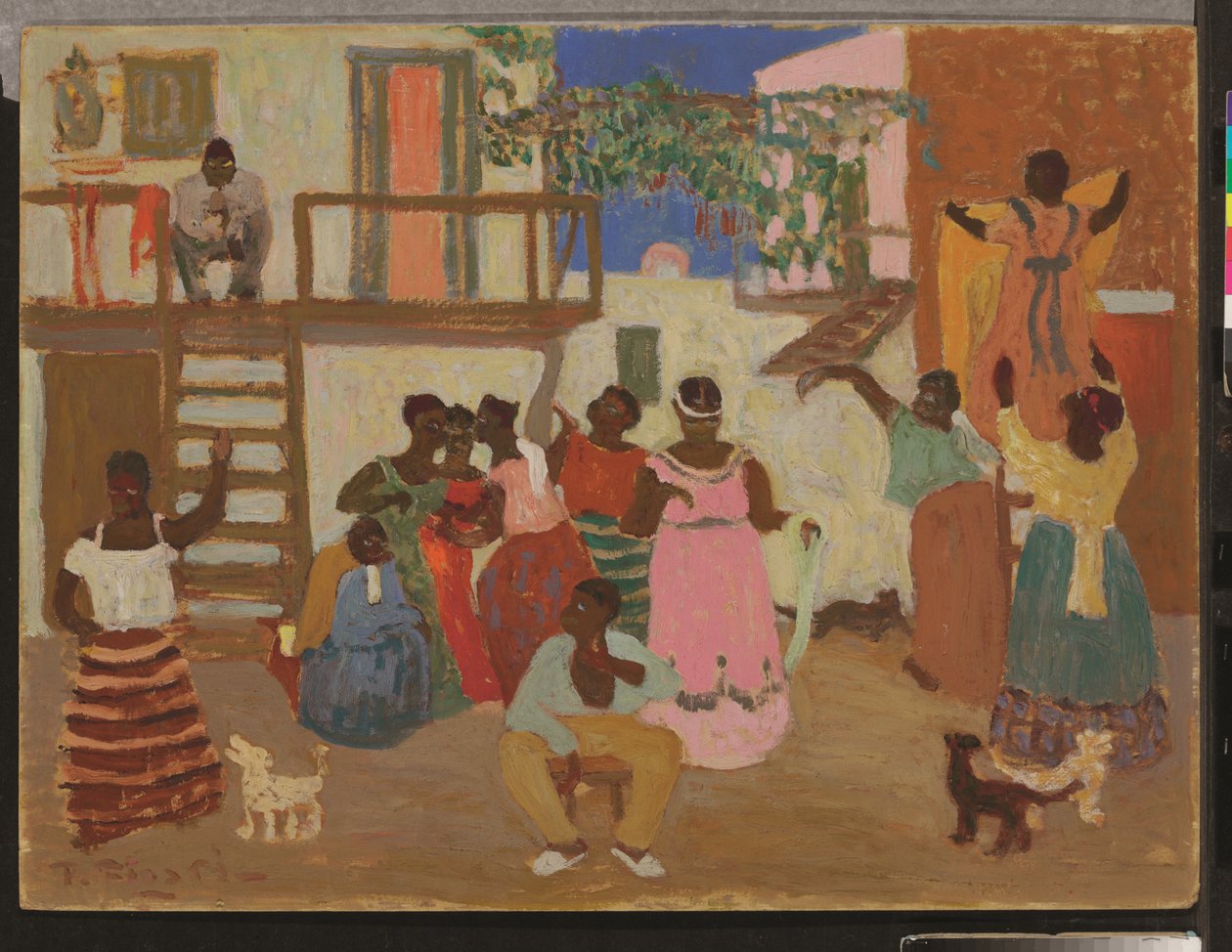 Příprava Candombe (dekorace), c. 1935 (olej na palubě) od Pedro Figari