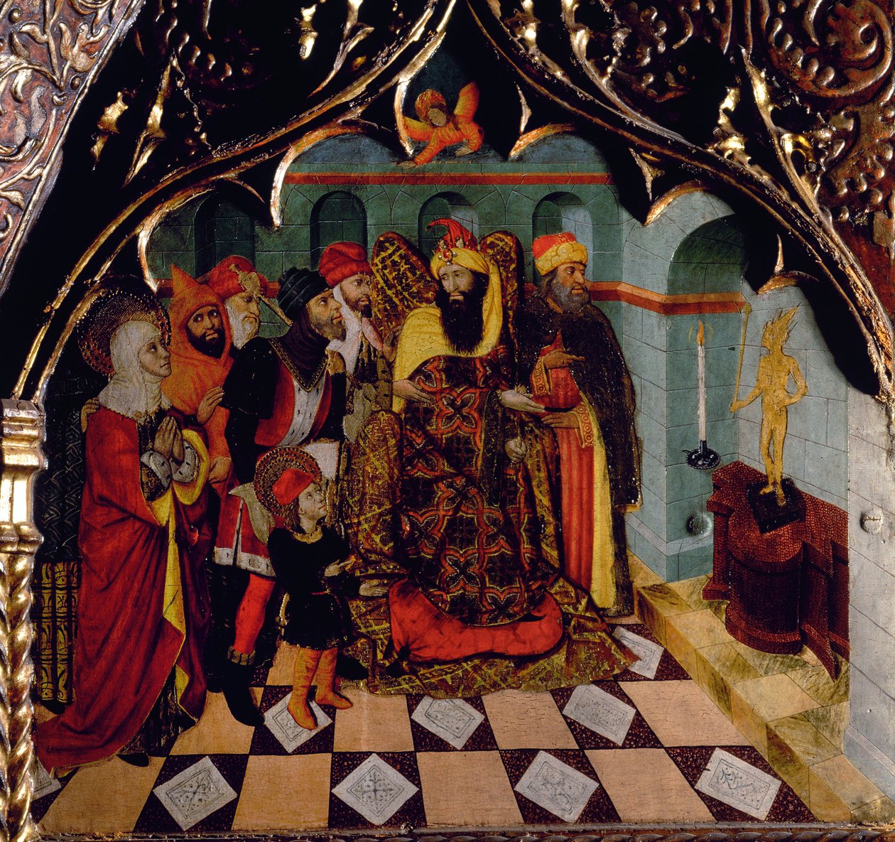 Oltářní obraz Sant Quirze de Galliners, detail od Pedro García de Benabarre