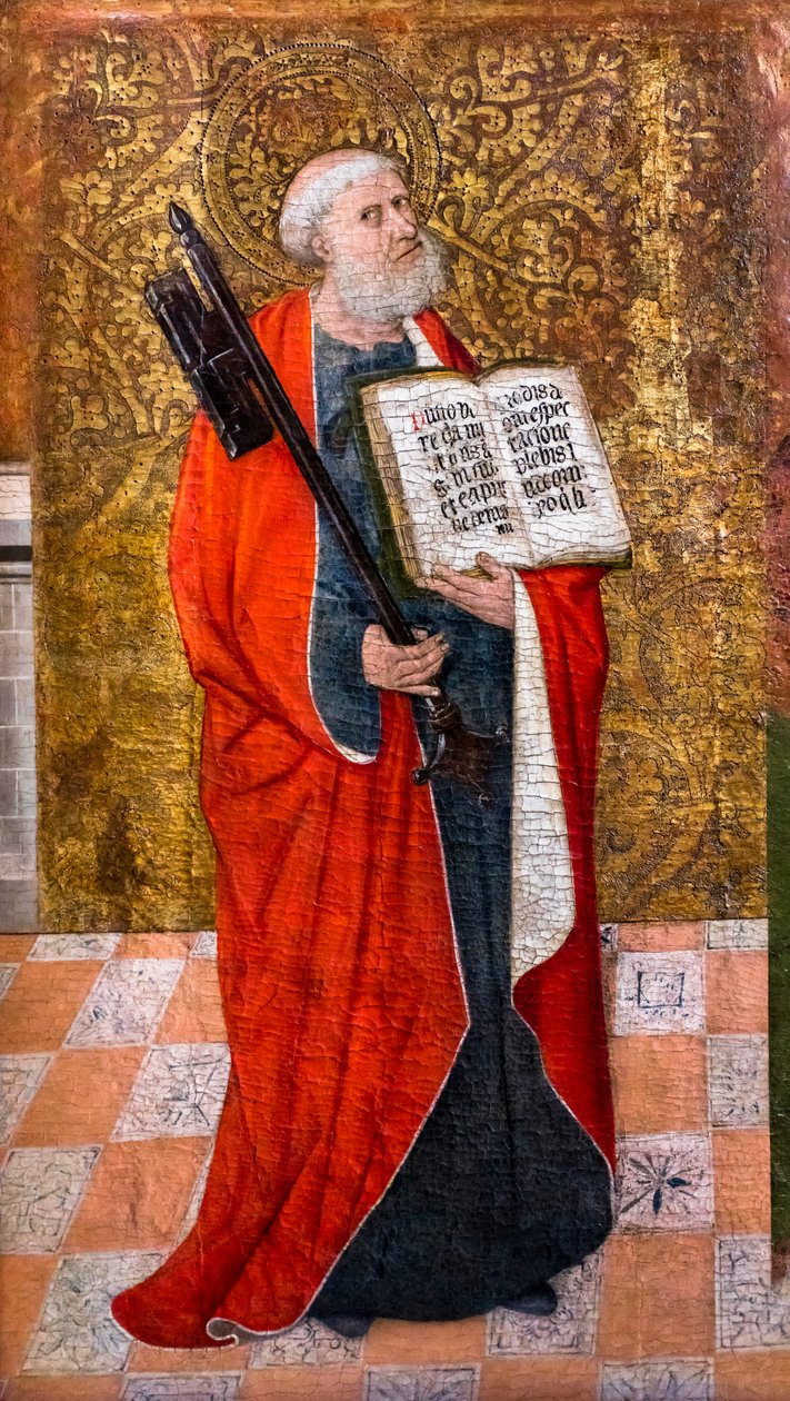 Svatý Petr (tempera na dřevě) od Pedro Garcia de Benabarre