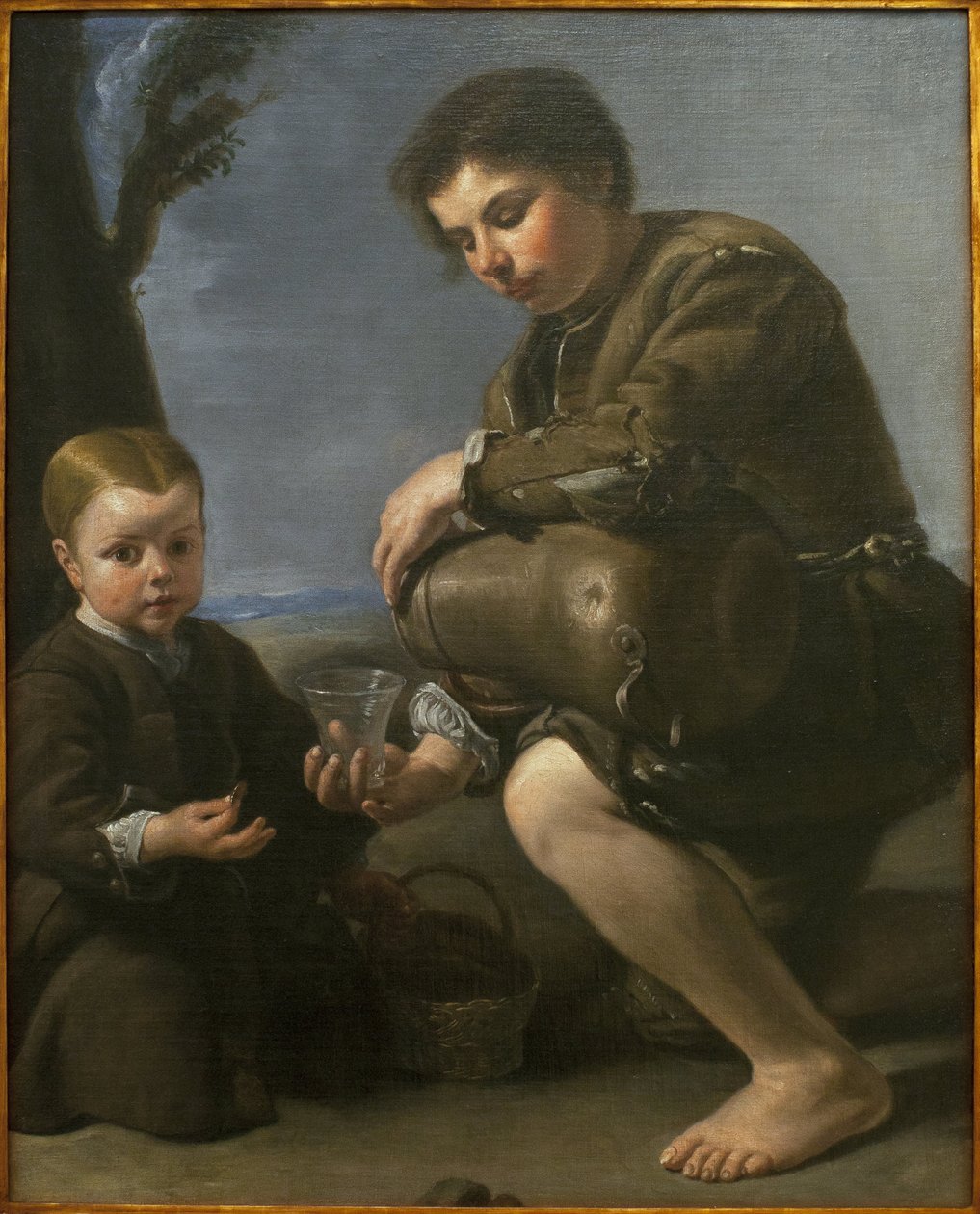 Prodavač vína. Obraz Pedro Nunez de Villavicencio (asi 1640-asi 1698), olej na plátně, asi 1685. Muzeum výtvarných umění v Seville, Španělsko. od Pedro Nunez de Villavicenzio