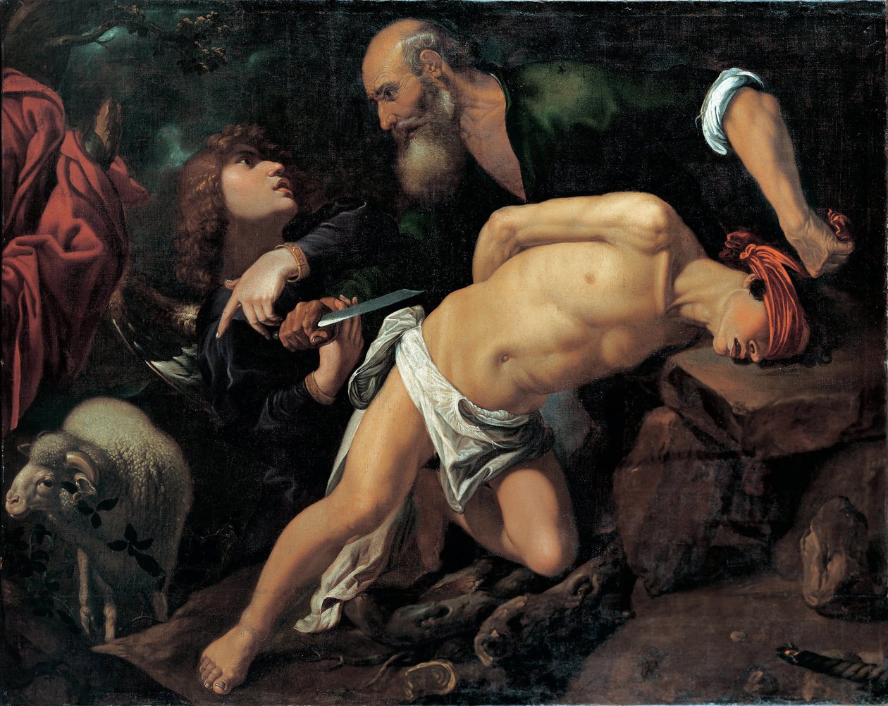 The Sacrifice of Isaac - Malba od Pedra Orrente (1588-1645), olej na plátně, kolem roku 1615 od Pedro Orrente