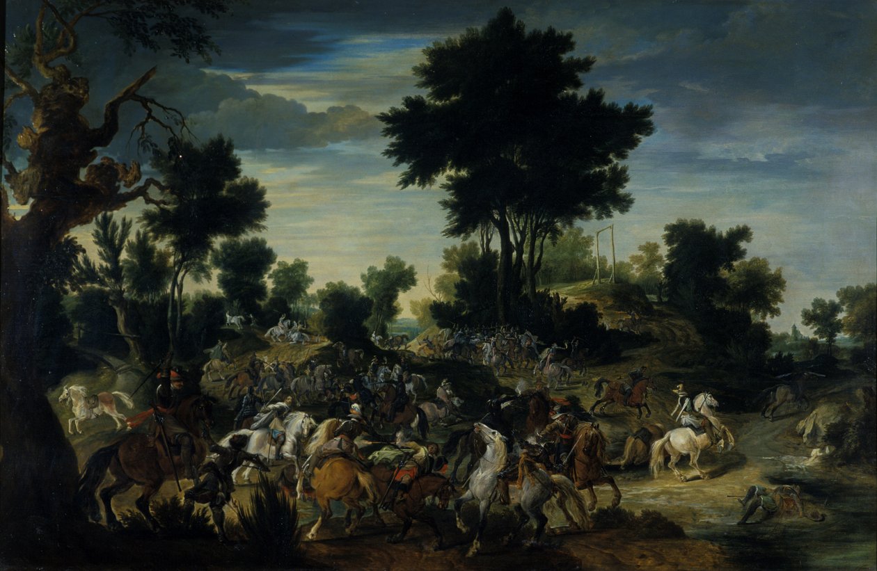 Jezdci postupující do potoka, 1601-15 od Peeter Snayers